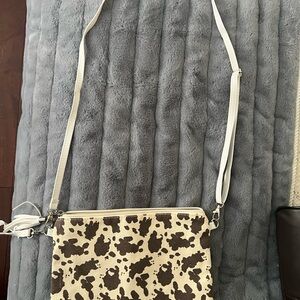 Stylish Cream and Brown Crossbody Bag